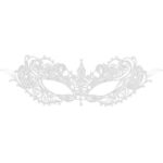 Masque loup blanc ou noir souple en guipure Candice