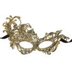Masque loup souple doré Aurora